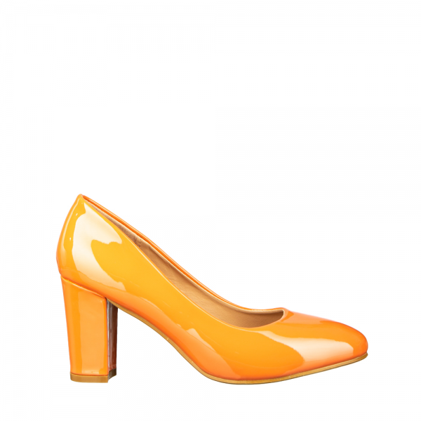 Crenta női narancs cipő műbőrből, 2 - Kalapod.hu
